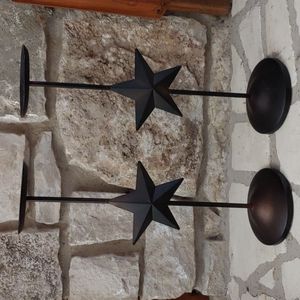 Texas Star Candle Holders